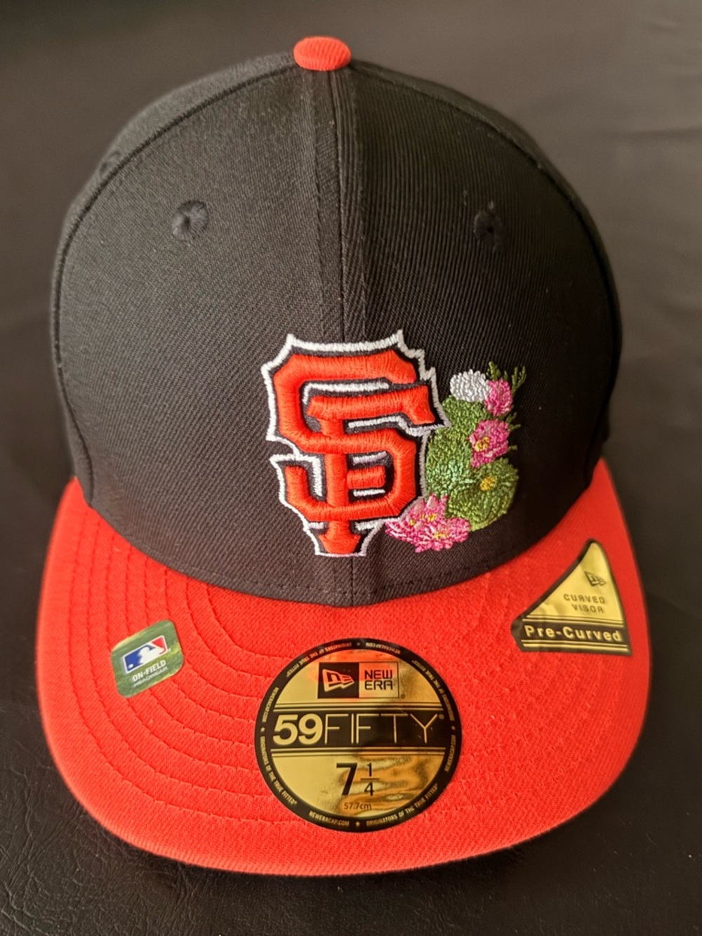 New Era 59FIFTY Black & Orange San Francisco Giants Floral Logo Hat